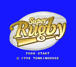 Super Rugby (Japan) Title Screen